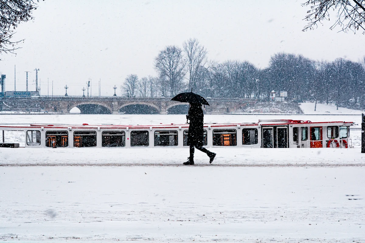 Jungfernstieg im Winter