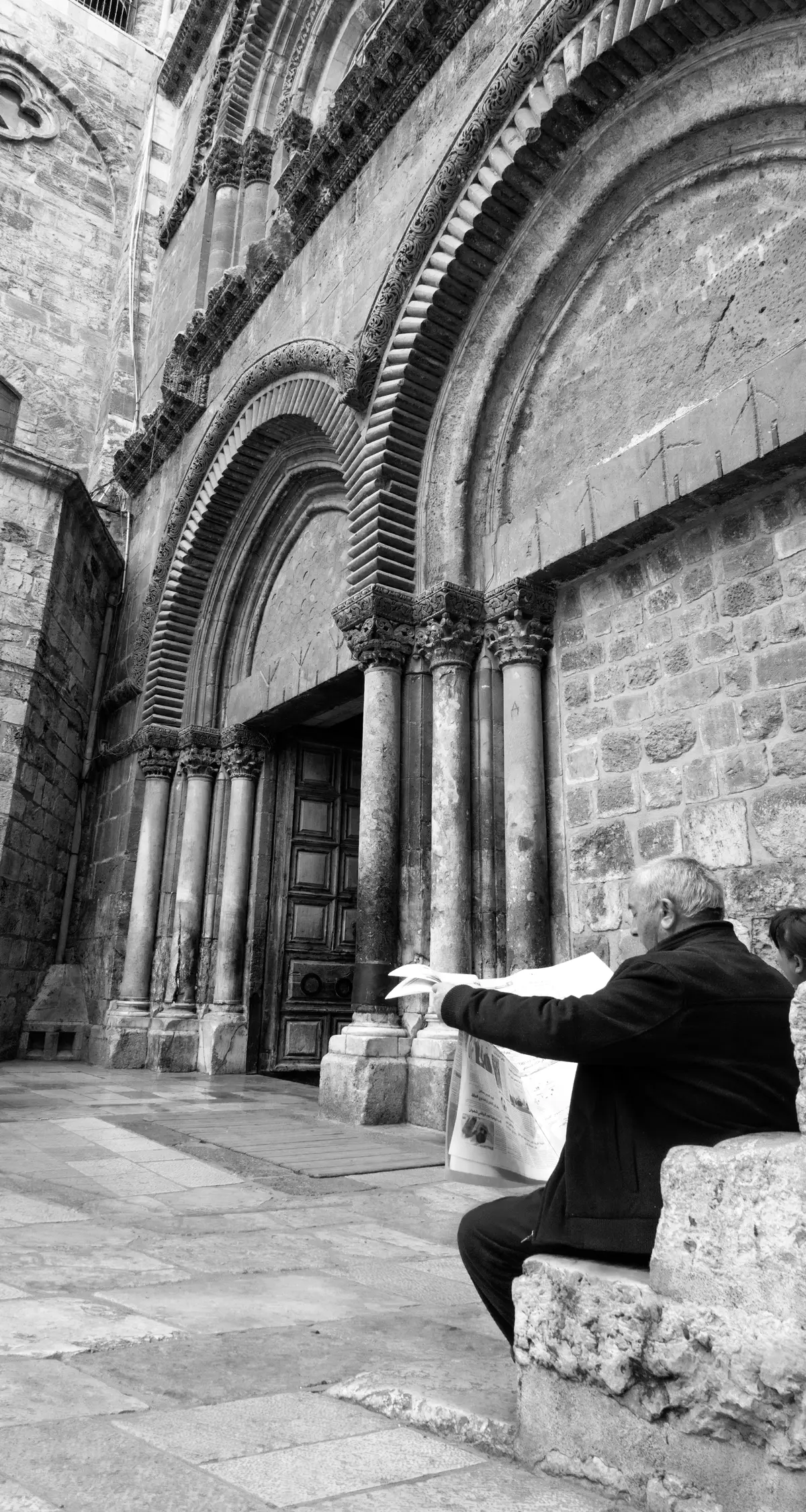 Man in Front of Church
